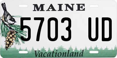 ME license plate 5703UD