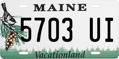 ME license plate 5703UI