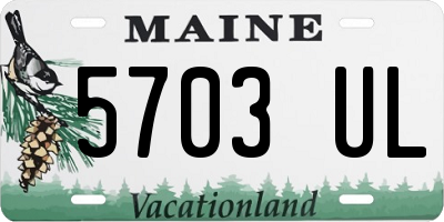 ME license plate 5703UL