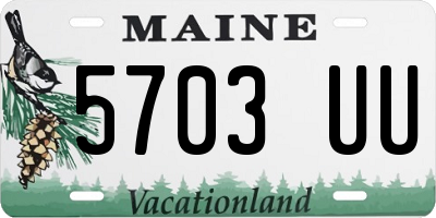 ME license plate 5703UU