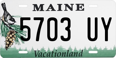 ME license plate 5703UY