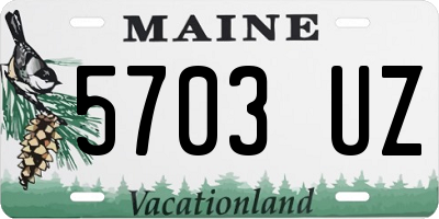 ME license plate 5703UZ