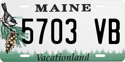 ME license plate 5703VB