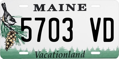 ME license plate 5703VD