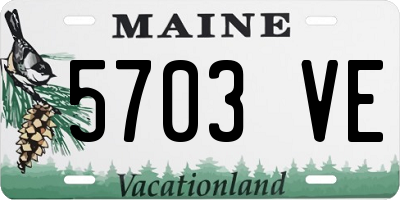 ME license plate 5703VE