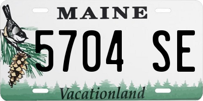 ME license plate 5704SE
