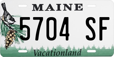 ME license plate 5704SF