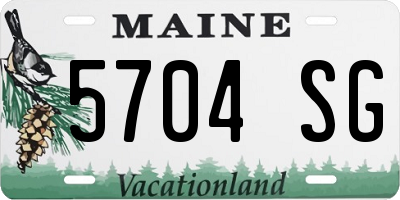 ME license plate 5704SG