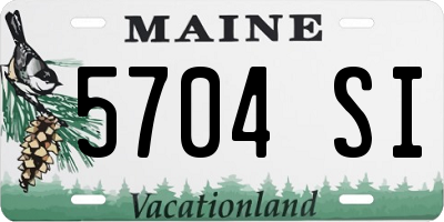 ME license plate 5704SI