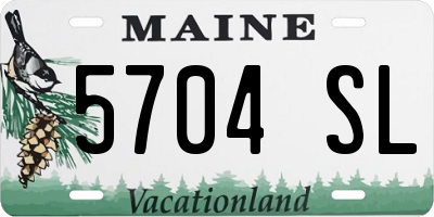 ME license plate 5704SL