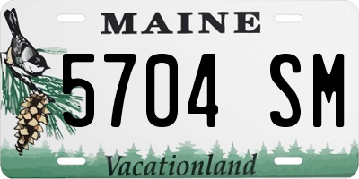 ME license plate 5704SM