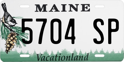 ME license plate 5704SP