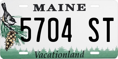 ME license plate 5704ST