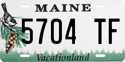 ME license plate 5704TF
