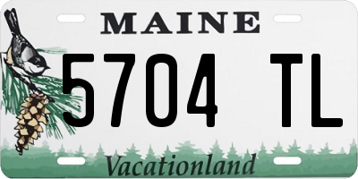 ME license plate 5704TL