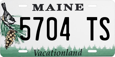 ME license plate 5704TS