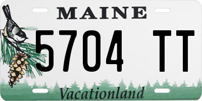 ME license plate 5704TT