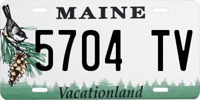 ME license plate 5704TV