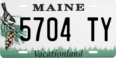 ME license plate 5704TY