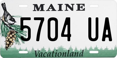 ME license plate 5704UA