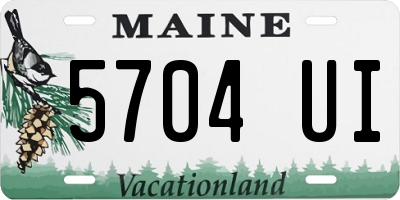 ME license plate 5704UI