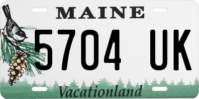 ME license plate 5704UK