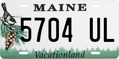 ME license plate 5704UL