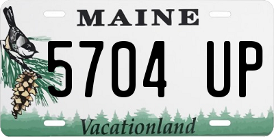ME license plate 5704UP