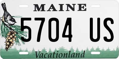 ME license plate 5704US