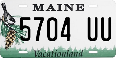 ME license plate 5704UU