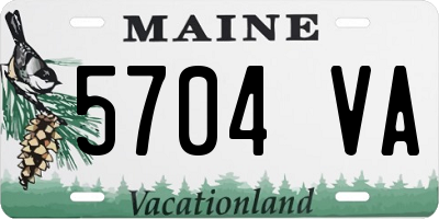 ME license plate 5704VA