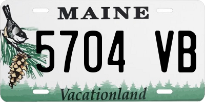ME license plate 5704VB