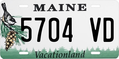 ME license plate 5704VD