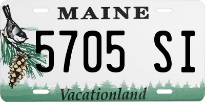 ME license plate 5705SI