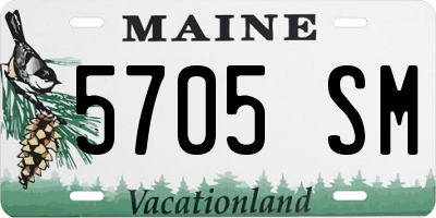 ME license plate 5705SM