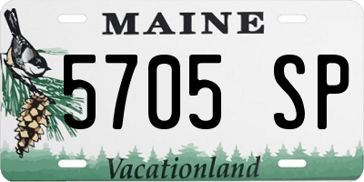 ME license plate 5705SP
