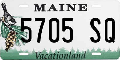 ME license plate 5705SQ