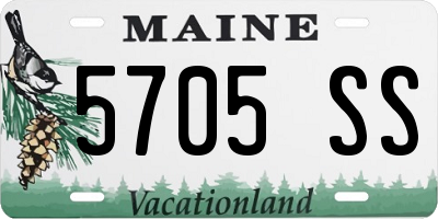 ME license plate 5705SS