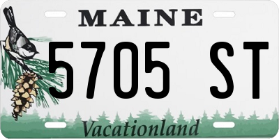 ME license plate 5705ST