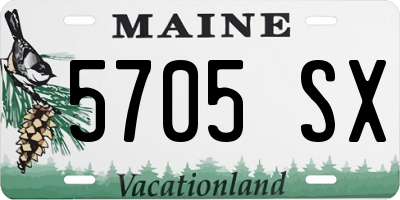 ME license plate 5705SX