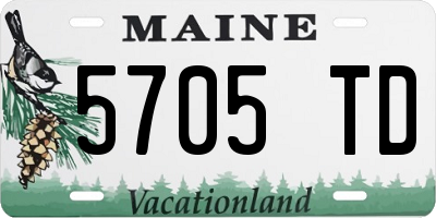 ME license plate 5705TD