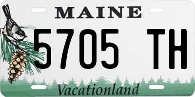 ME license plate 5705TH