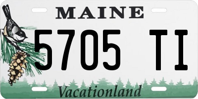 ME license plate 5705TI
