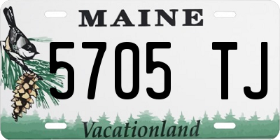 ME license plate 5705TJ
