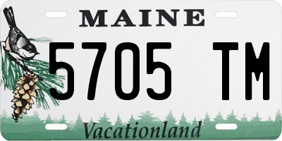 ME license plate 5705TM
