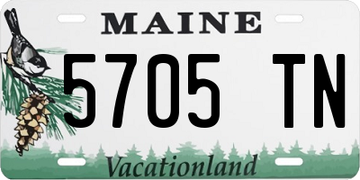 ME license plate 5705TN