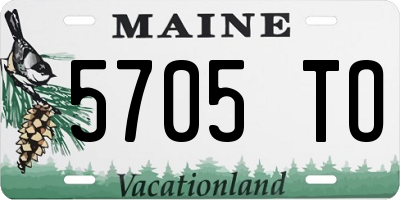 ME license plate 5705TO