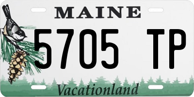 ME license plate 5705TP