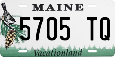 ME license plate 5705TQ