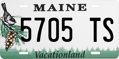 ME license plate 5705TS